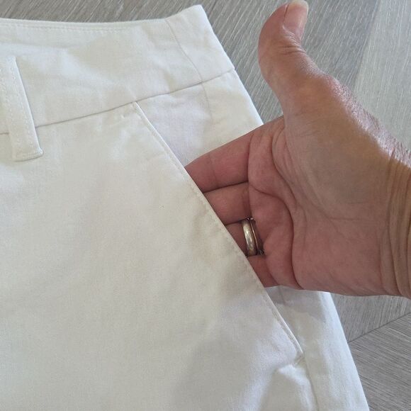 J.CREW White Tailored Bermuda Shorts, 9 Inch, Size 8 - Picture 4 of 6